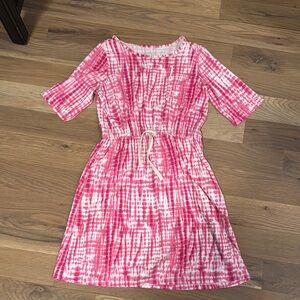 Pink Tie-Dye Kids Dress